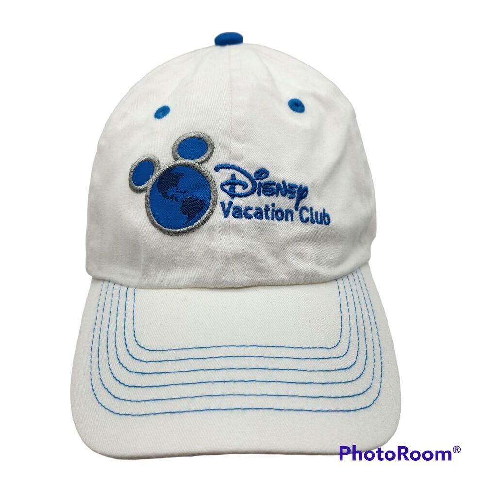 Disney Parks Vacation Club Member Ball Cap Hat White Mickey Logo Unisex Adult